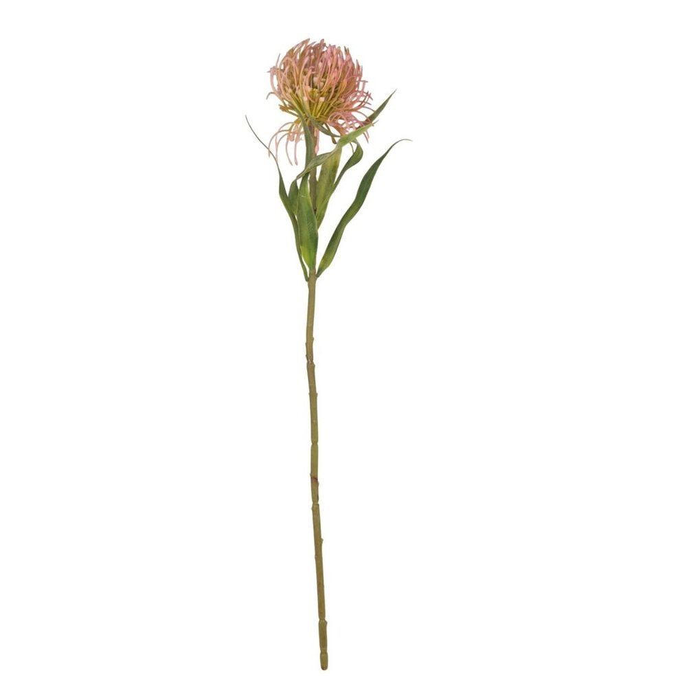 Pink Blush Pincushion Protea Stem Faux Protea Flower Artificial Floral Decor - Picture 8 of 10